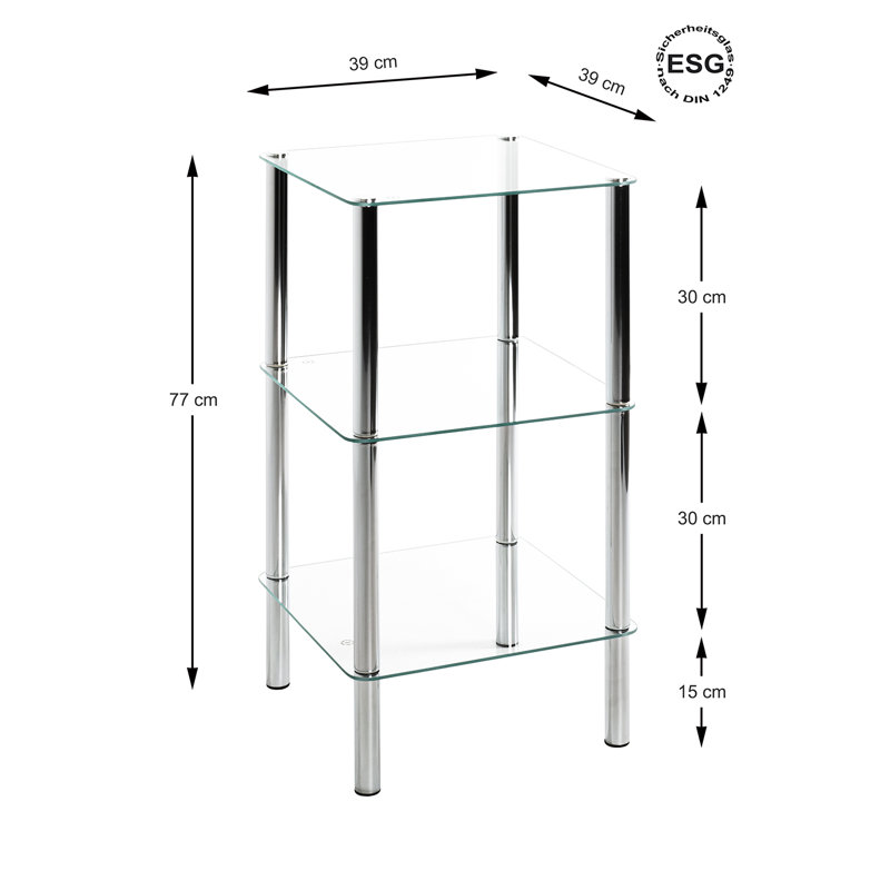 Suni Bookcase, Chrome