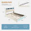 Base de lit rembourrée avec rangement à DEL avec lumières DEL et station de charge, lit plateforme, aucun sommier nécessaire-118619653