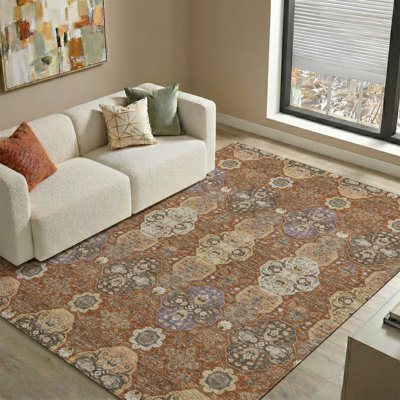 Premium Machine Washable Mayfield AMF2484 Global Rug