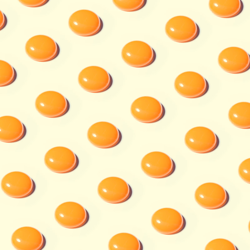 Pattern Made Of Egg Yolks by Ivan101 - Wrapped Canvas Print, 30cm H x 30cm W x 3.8cm D