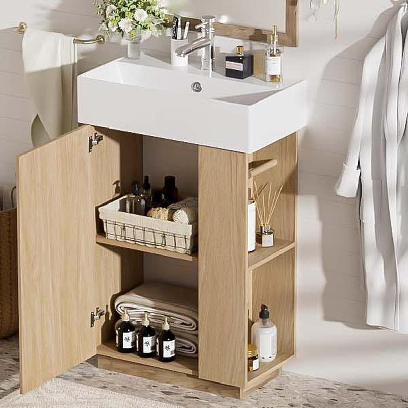 Meuble-lavabo 21,6 po avec lavabo en céramique
