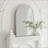 Arched Vanity Mirror with Silver Frame