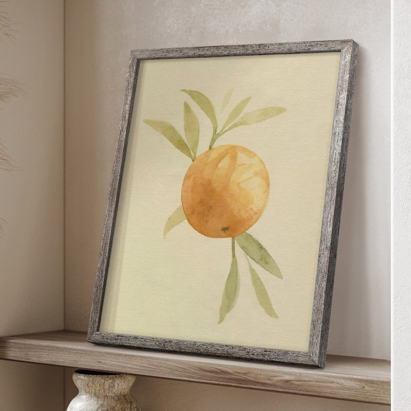«Dappled Oranges I», reproduction encadrée - bois massif, H 11 po x l 9 po