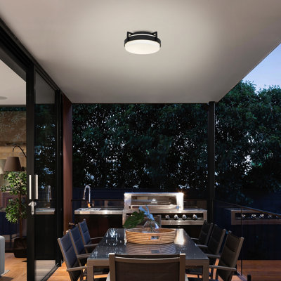 Ted LED Flush Mount, Indoor/Outdoor Wet Rated, 5-CCT Selectable, Dimmable
