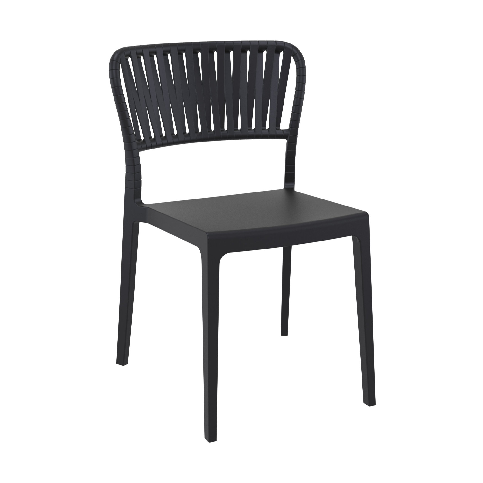 Newport Outdoor Stacking Dining Armchair, Black
