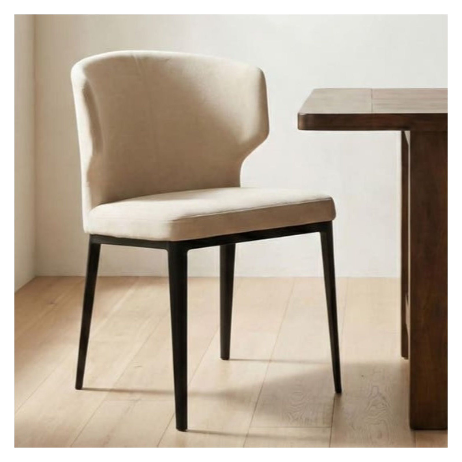 Nakia Side Chairs, Warm Beige