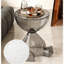 Table d'appoint ronde en acrylique noir transparent de 27 cm de diamètre, avec un joli bol servant de table de rangement et de décoration. Parfait pour le salon, la chambre et le balcon.