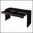 Curved Rustic Console Table with 2 Drawers, Wooden Entryway & Hallway Table with Storage for Living Room, Distressed Black Finish-1619090374