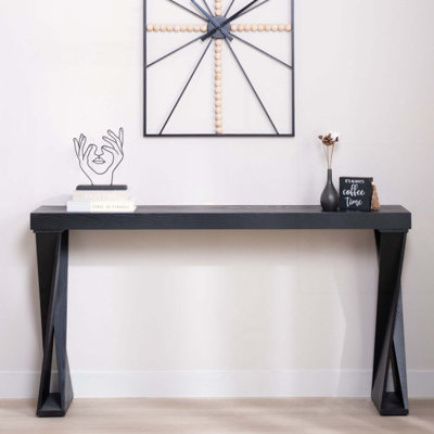 Modern Console Table – Entryway Table, Manufactured Wood Sofa Table With Crossed Legs For Hallway, Living Room, Or Office