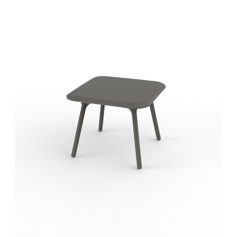 Table d'appoint en plastique Pal, Taupe, Noir