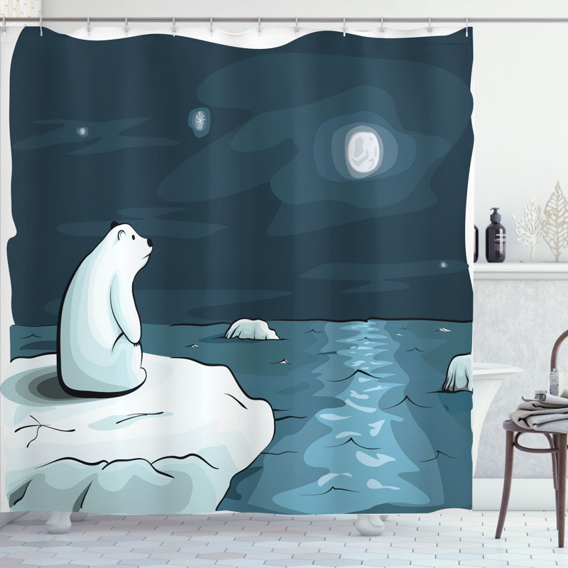Ensemble de rideau de douche et crochets d’hiver, H 70 po x l 69 po