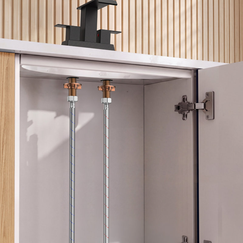 Centerset Bathroom Faucet with Drain Assembly, 2-handle Bathroom Sink Faucet, Matte Black