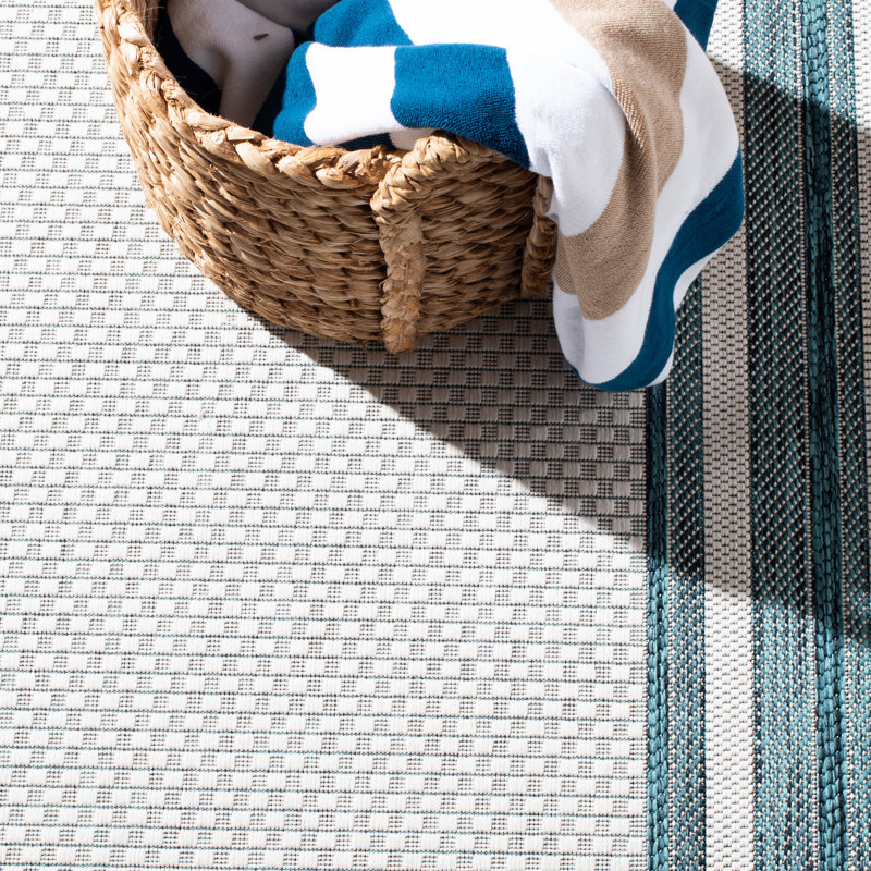 Marrakech Performance Geometric Indoor/Outdoor Area Rug, Square 6'7"