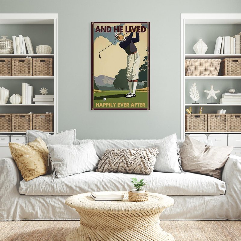 Golfeur «Happily Ever After», impression sur toile, H 36 po x l 24 po x P 1,25 po
