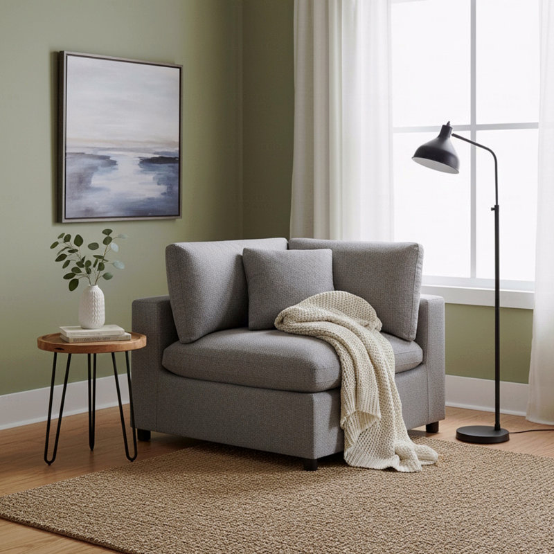 Fauteuil d'angle en coin, Gris