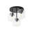 3-light Black Flush Mount Light