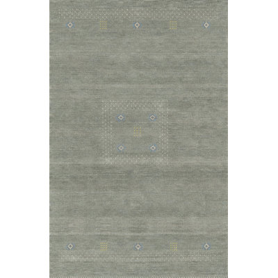 Kristilyn Gray Handmade Wool Modern Solid Hand-Knotted Area Rug