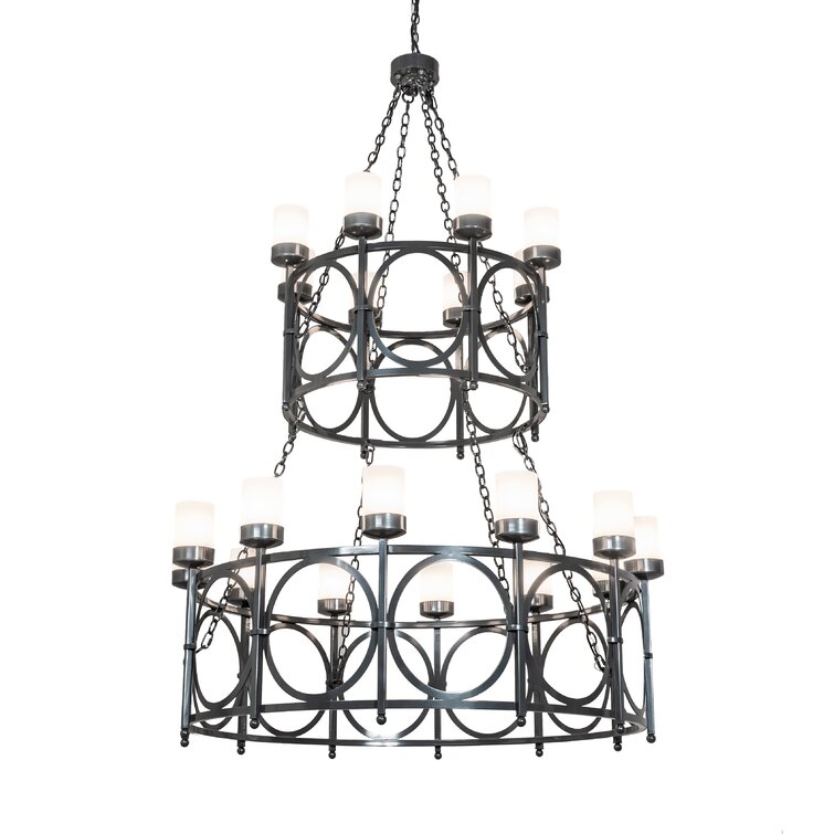 Meyda 54 Wide Porta 20 Light Two Tier Chandelier