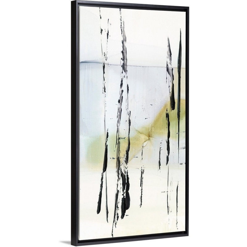 Art mural sur toile Bamboo Marsh III, H 60 po x l 30 po x P 1,75 po, Toile avec cadre noir
