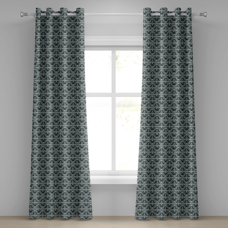 Rideau décoratif à 2 panneaux avec œillets 50 "x 63", vert sauge East Urban Home, L 50 po x L 108 po