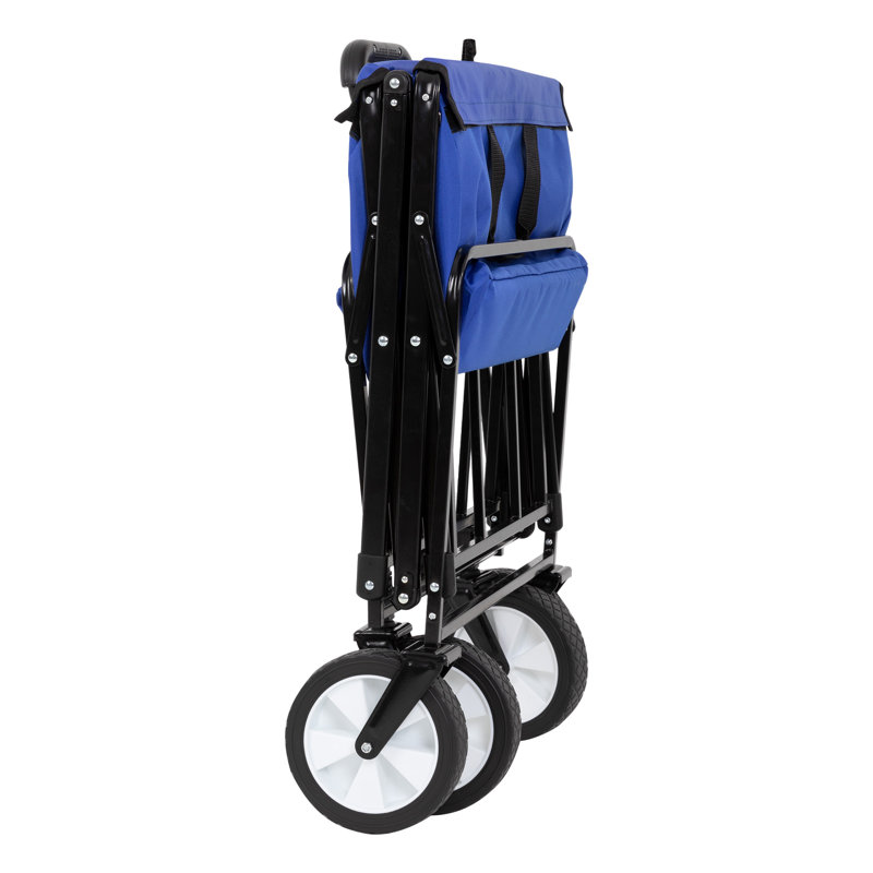 Wagon Garden Cart, Heavy Duty Utility Wagon for Gardening, Yard Work, Outdoor Landscaping and Hauling Supplies, Blue