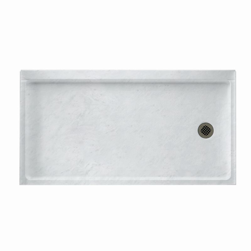 Base de douche 32 po x 60 po Solid Surface, Côté droit, Canyon