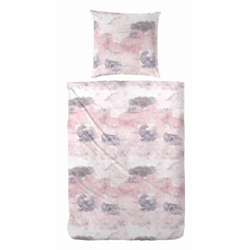 Darena Cotton 91 TC Duvet Cover Set, 155 x 220 cm - 1 Pillowcase (80 x 80 cm), Pink