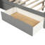 Lit superposé simple au-dessus de double gris avec caractéristiques multifonctionnelles - Comprend des tiroirs et un tiroir de rangement à finition lisse. Conception sécuritaire. Mobilier de chambre pratique peu encombrant. Buffer Slide