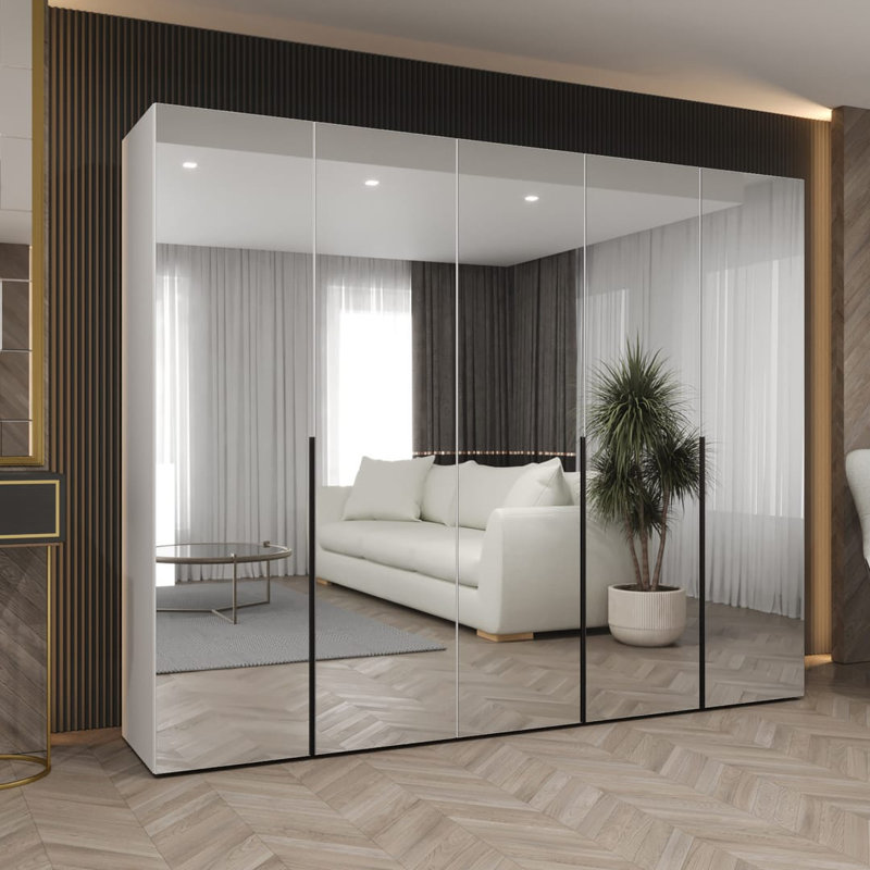 Bogins 4 Door Manufactured Wood Wardrobe, White