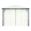 Pavillon de jardin avec rideau en aluminium crème 118,1 po x 118,1 po vidaXL-93582020