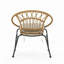 Chaises de panier Boho-Chic - Faux rotin et structure en métal, conception tissée