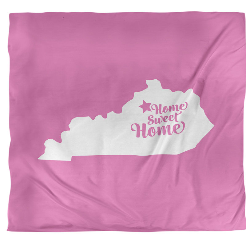 Housse de couette simple Frankfort Home Sweet, Housse de couette pour très grand lit, Rose, Microfibre