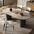 Vintage rock slab table and chair combination-108072748