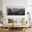 Tableau sur toile représentant un paysage de canyon monochrome aux accents dorés-271516101