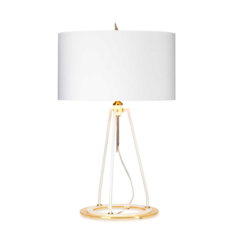 Morrowville Metal Table Lamp, White