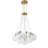 13-Copper colored dimmable glass iron pendant light