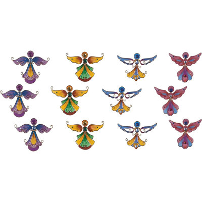 12-PC Angel Magnets 3"H Figurine