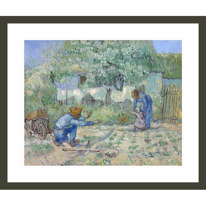 Premiers pas après le millet par Vincent van Gogh, H 23,5 po x l 27,86 po