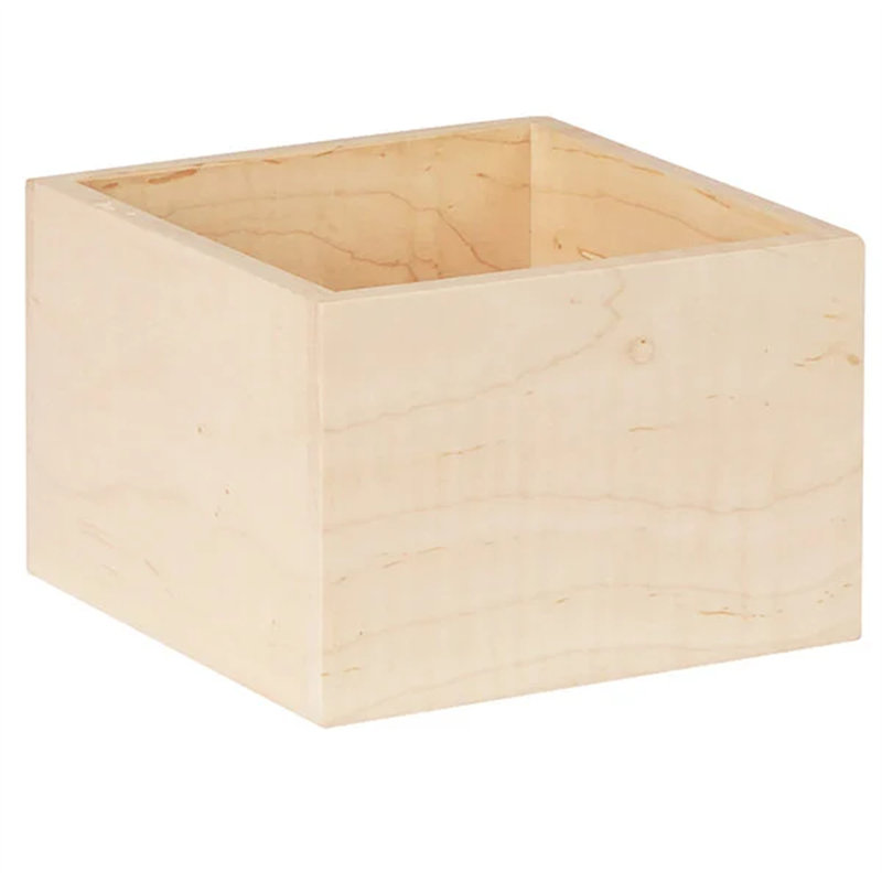 Phillip Blonde Maple Wood Merchandiser Box 0ADA764B54C943B1AC721FE6A473248E, Gold, 3.8" H x 3.8" W x 3.8" D