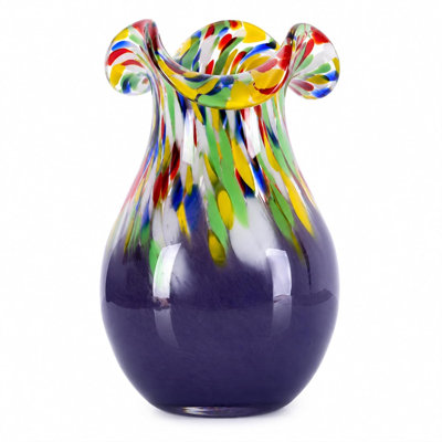 Glass Wing-Shaped Wave Vase