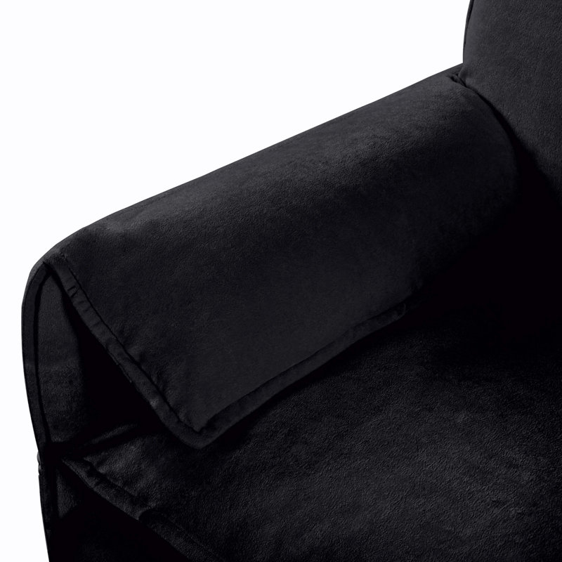 Comfortable Oversized Sectional Sofa with Multiple Functional Features, Black
