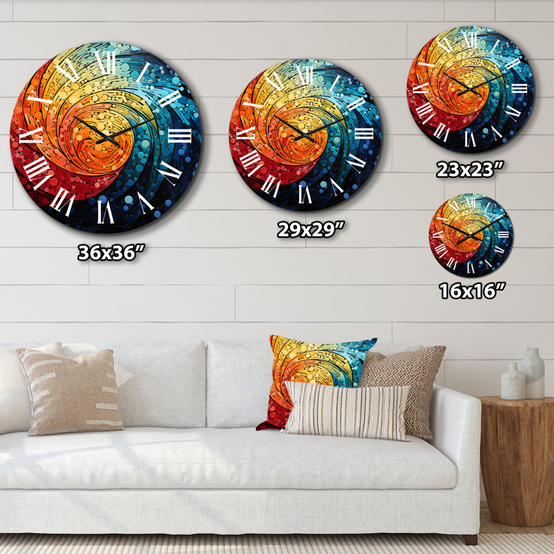 Courtni - Horloge murale abstraite, Très grand