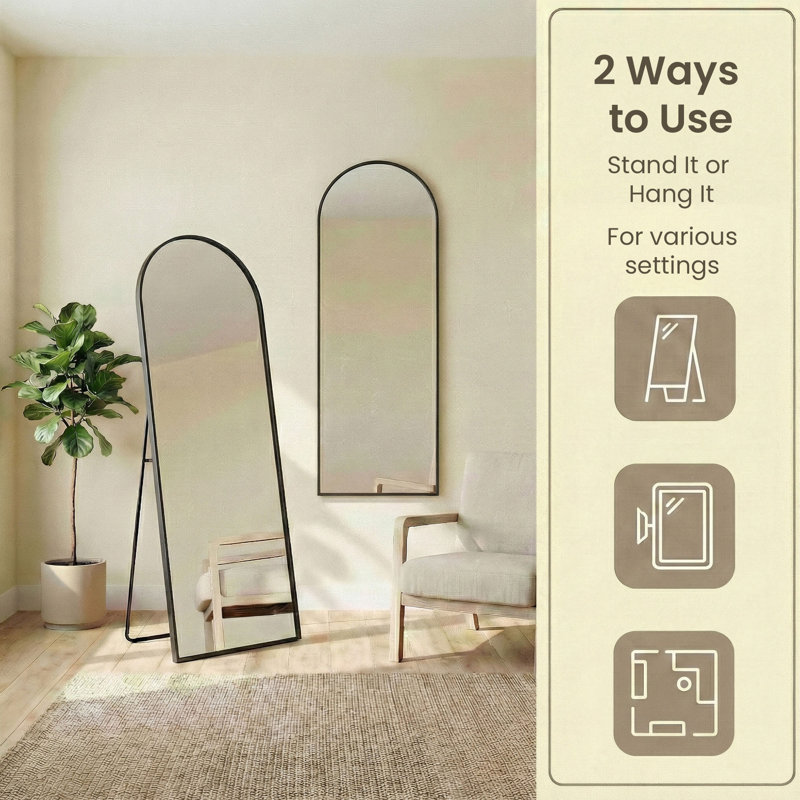 Metal Rectangle Floor Mirror