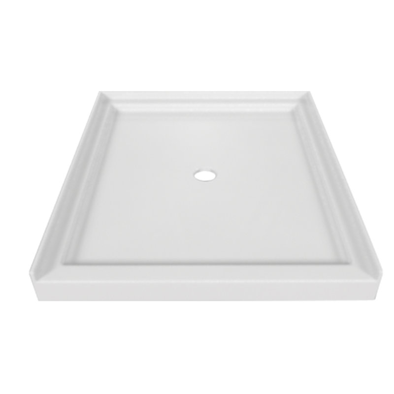 Signature 42'' W 48'' D Rectangular Single Shower Base, White