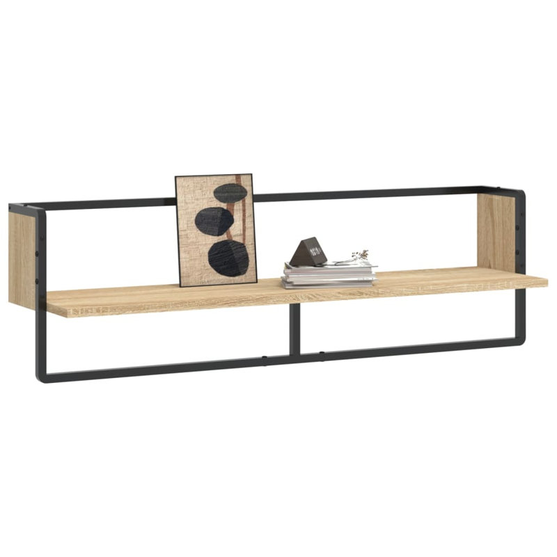 Narita Bracket Shelf, 30cm H x 30cm W x 25cm D, Black