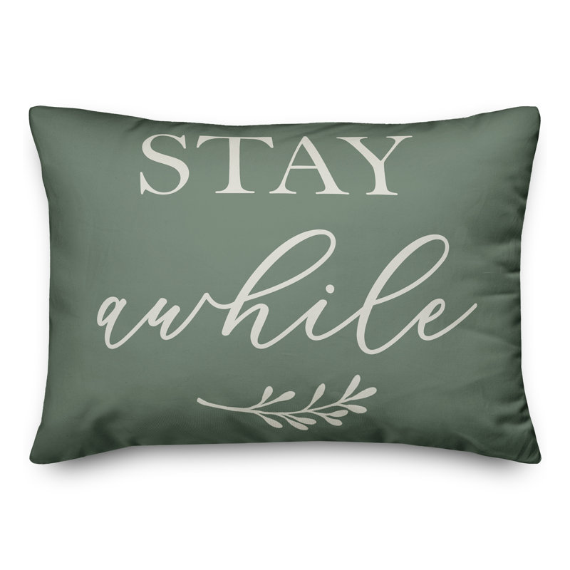 Housse de coussin rectangulaire d’extérieur stay some, Vert