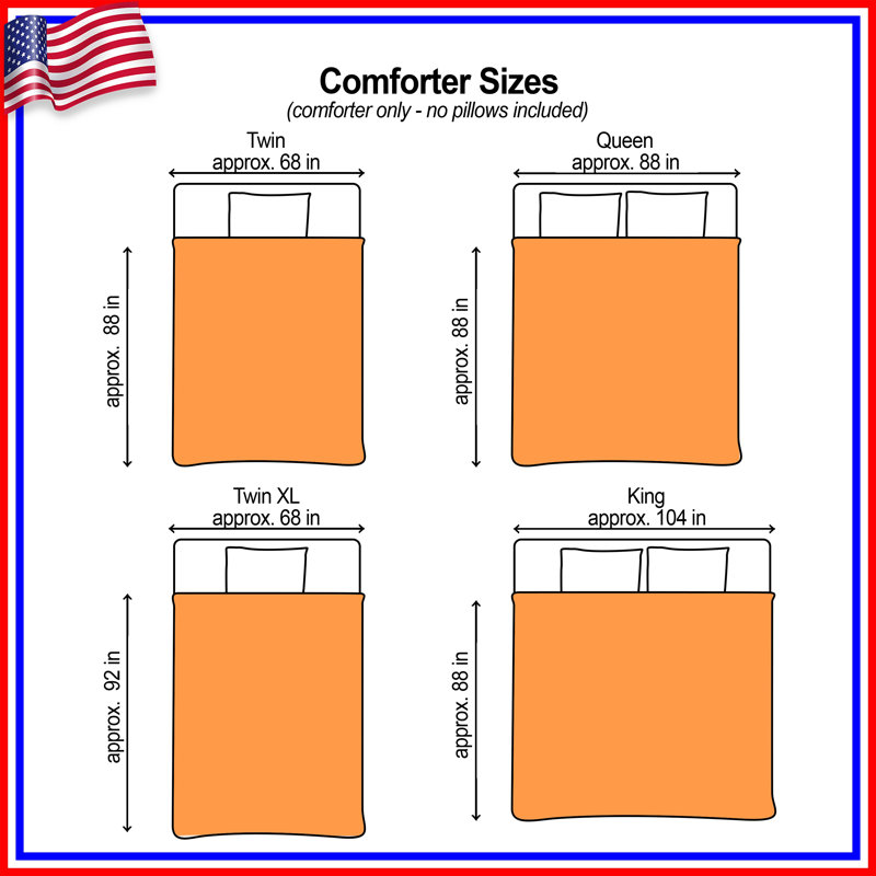 Solid Orange Background Comforter, Twin Extra Long