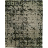Linneus Abstract Area Rug in Black/Beige