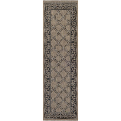 Tapis intérieur floral noir Dauphine