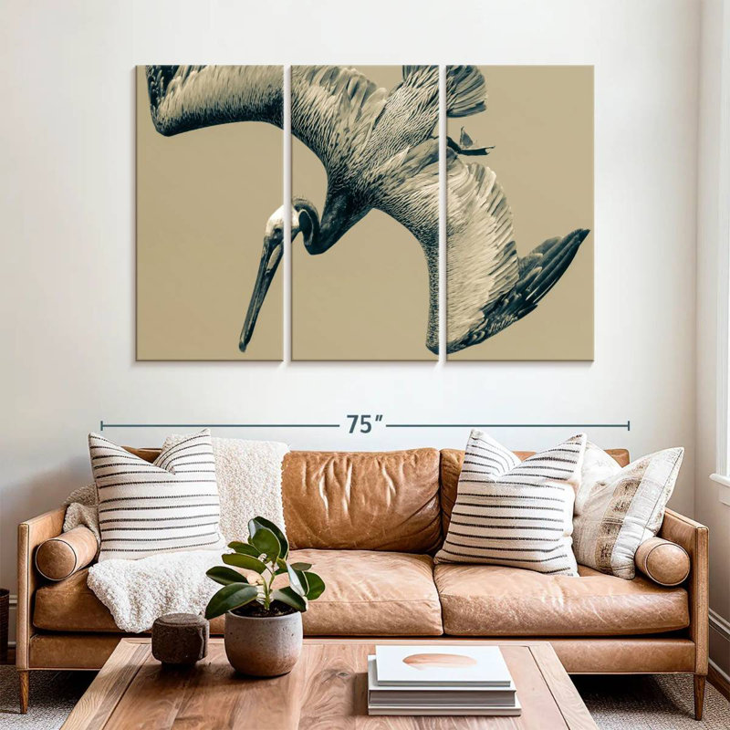Brampt Flying Pelican, 42" H x 65" W